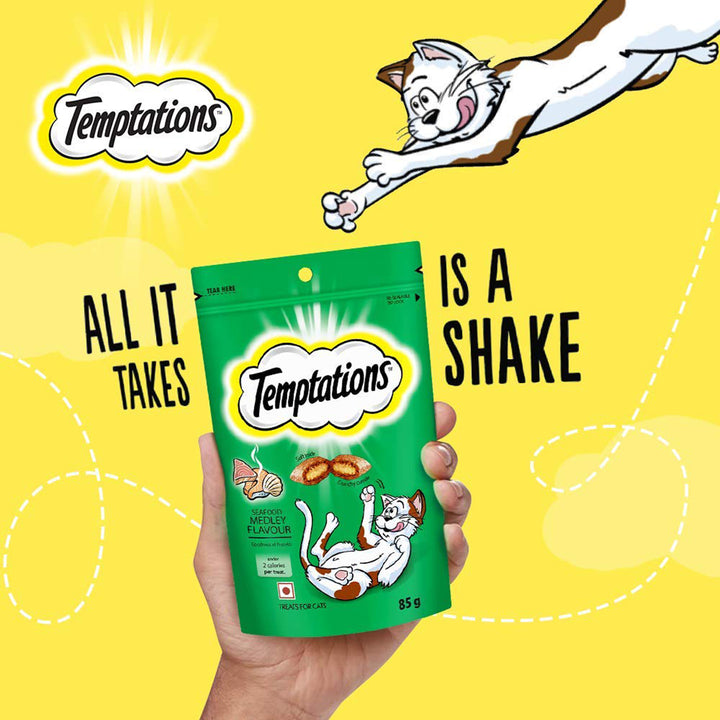 Temptations Seafood Medley Flavour Cat Meaty Treat
