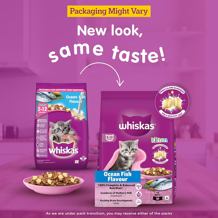 Whiskas Ocean Fish Dry Cat Food - All Breed Kitten (2-12 months)