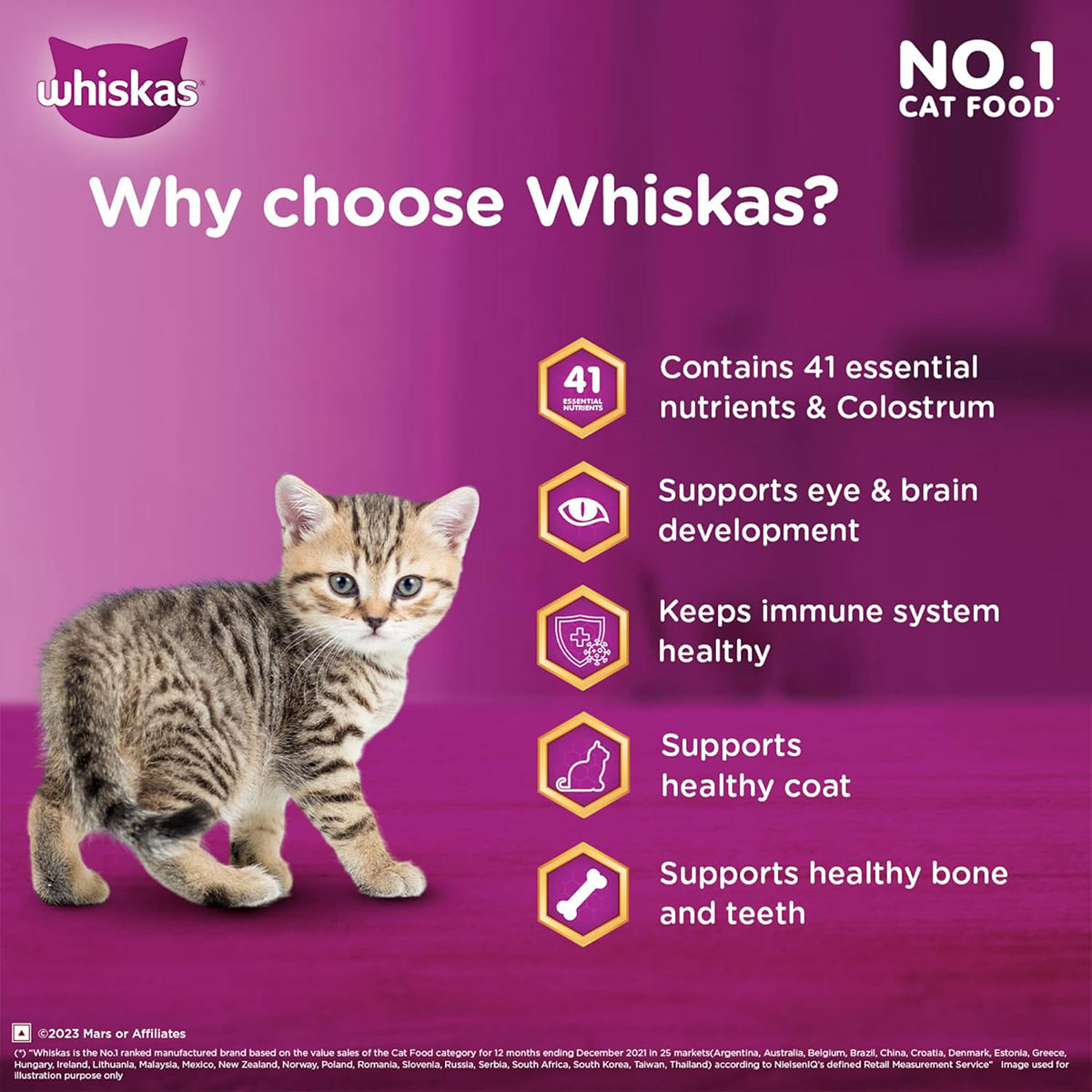 Whiskas Ocean Fish Dry Cat Food - All Breed Kitten (2-12 months)