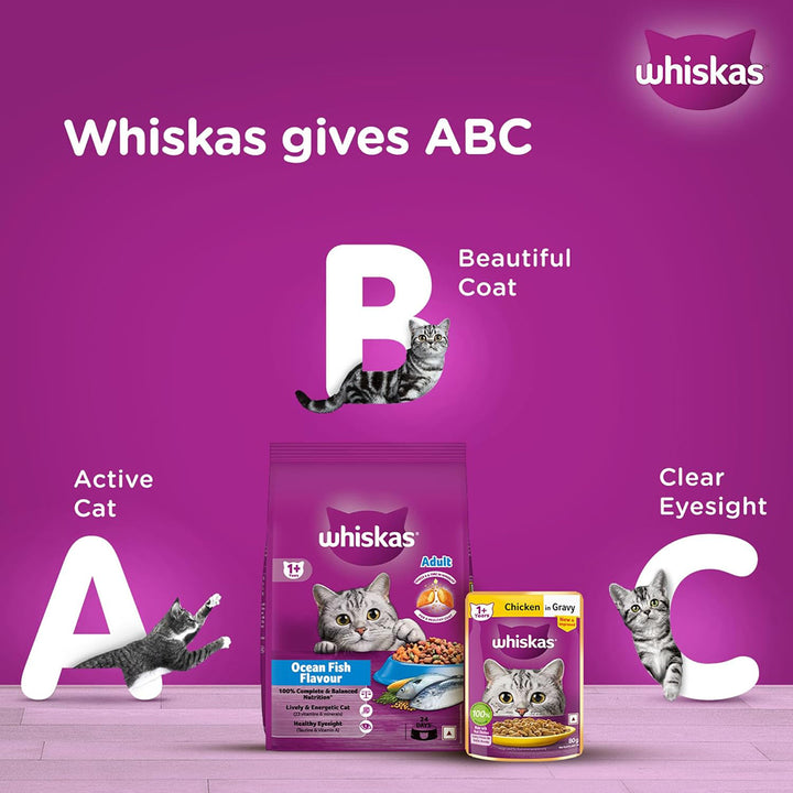 Whiskas Ocean Fish Flavour Dry Cat Food - All Breed Adult (+1 year)