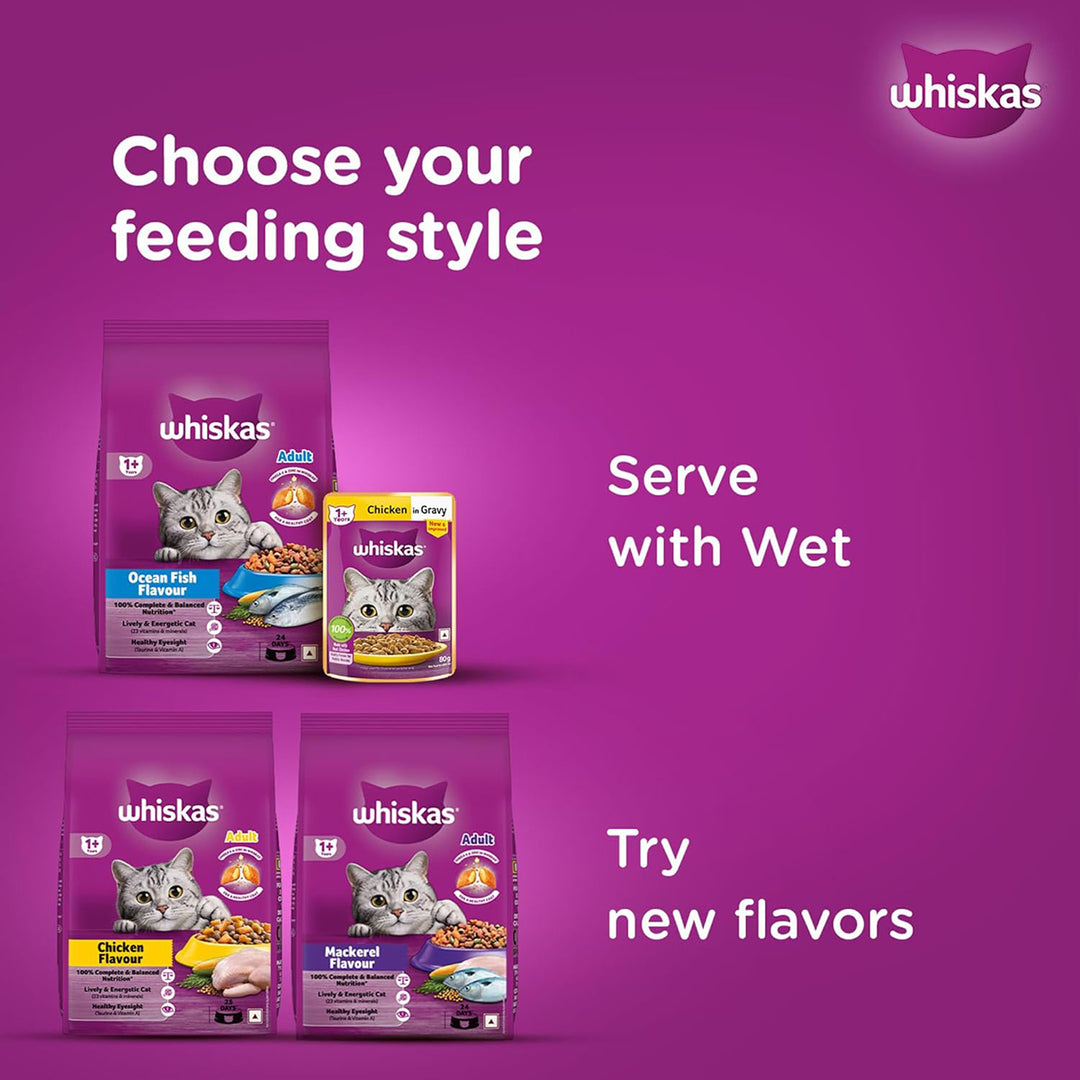 Whiskas Ocean Fish Flavour Dry Cat Food - All Breed Adult (+1 year)