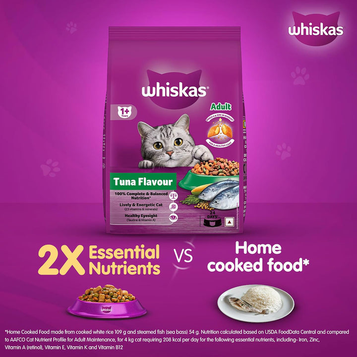 Whiskas Tuna Flavour Dry Cat Food - All Breeds Adult (+1 year)