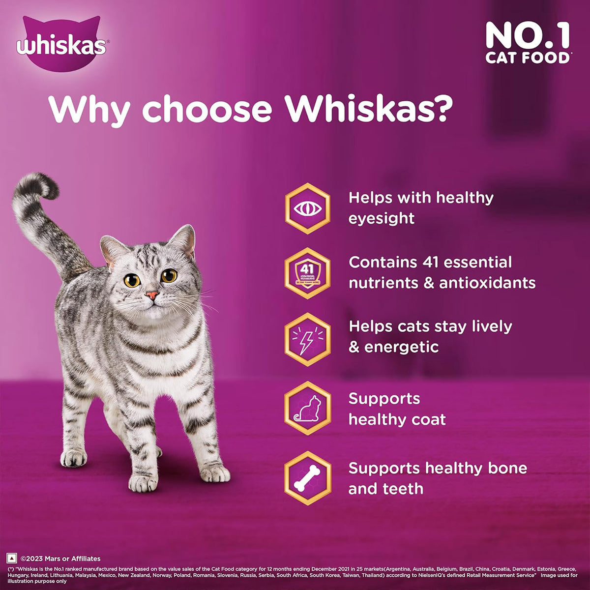 Whiskas Tuna Flavour Dry Cat Food - All Breeds Adult (+1 year)