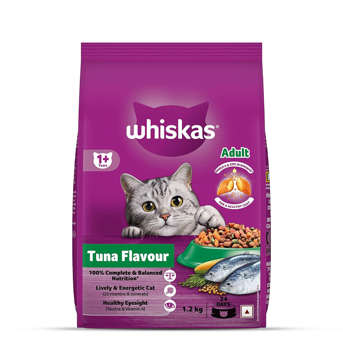 Whiskas Tuna Flavour Dry Cat Food - All Breeds Adult (+1 year)