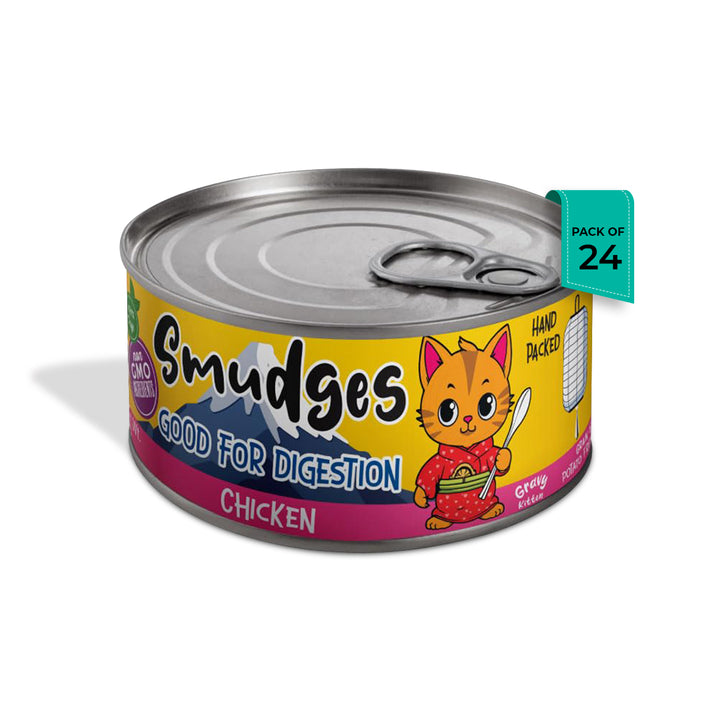 Smudges Chicken Shredded in Gravy Wet Cat Food - All Breed Kitten - 60g