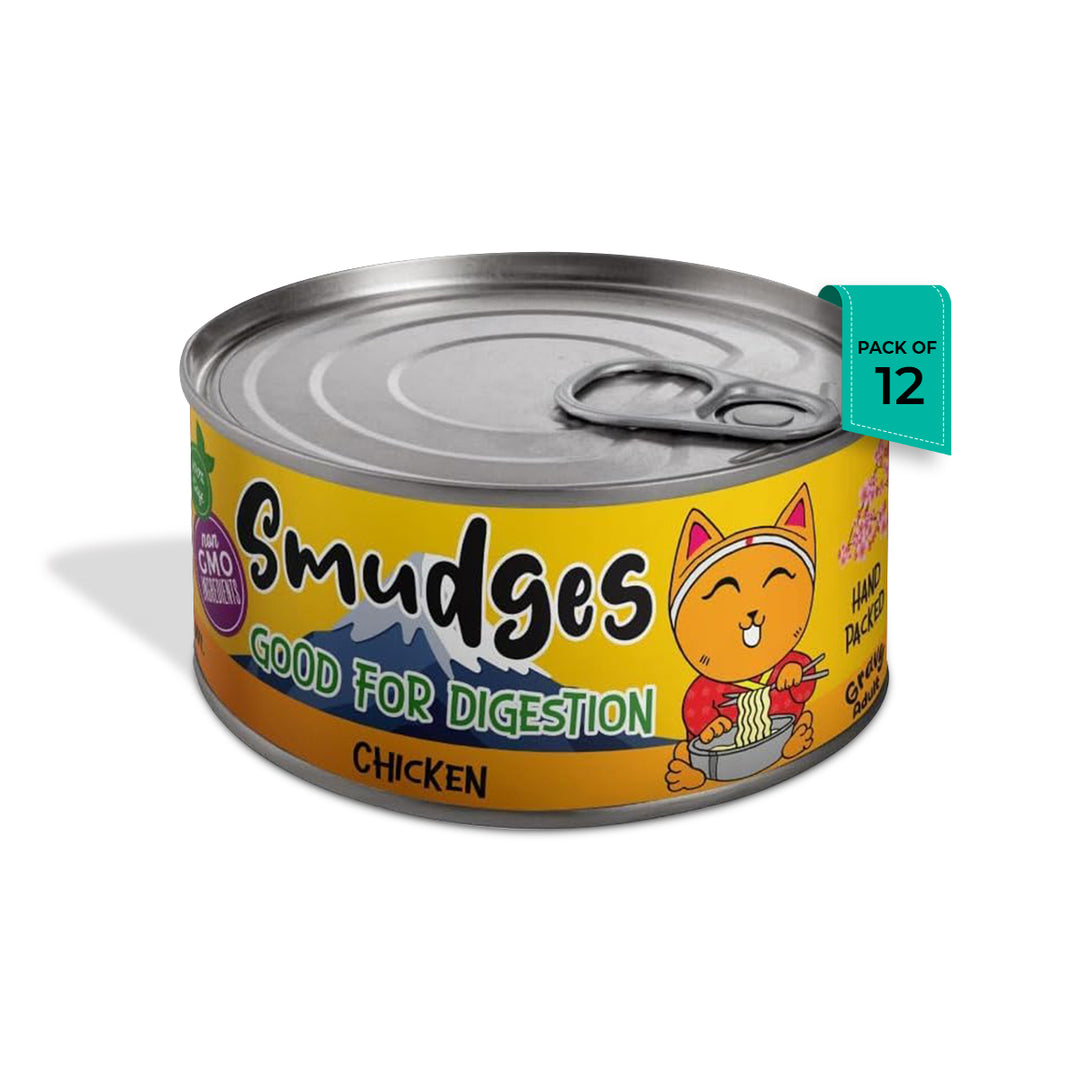 Smudges Adult Cat Chicken Flakes in Gravy - 80g