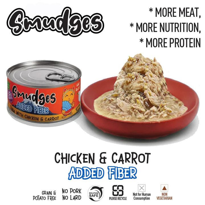 Smudges Tuna Flakes With Chicken & Carrot in Gravy Wet Cat Food - All Breed Adult - 80g