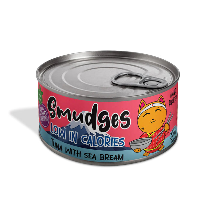 Smudges Adult Cat Tuna Flakes With Sea Bream in Soft Jelly - 80g