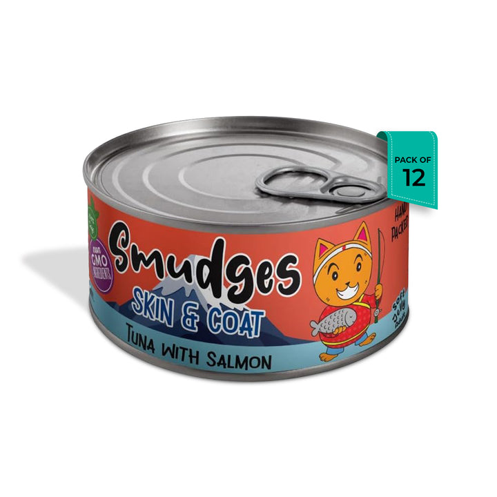 Smudges Tuna Flakes With Salmon in Soft Jelly Wet Cat Food All Breed Adult - 80g