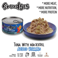 Smudges Adult Cat Tuna Flakes With Mackerel in Soft Jelly - 80g