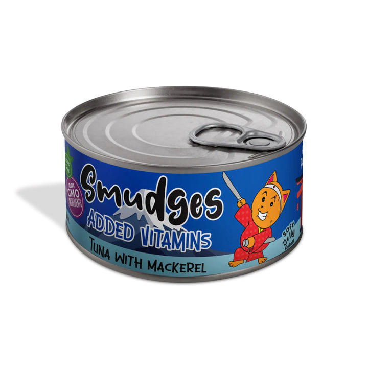 Smudges Adult Cat Tuna Flakes With Mackerel in Soft Jelly - 80g