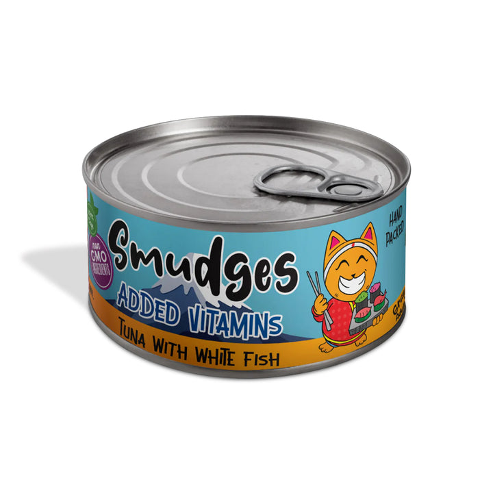 Smudges Adult Cat Tuna with White Fish in Gravy - 80g