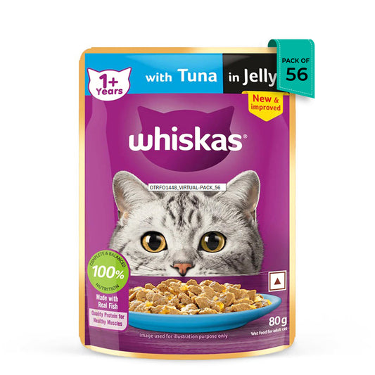 Whiskas Adult Tuna in Jelly Wet Cat Food - 80g