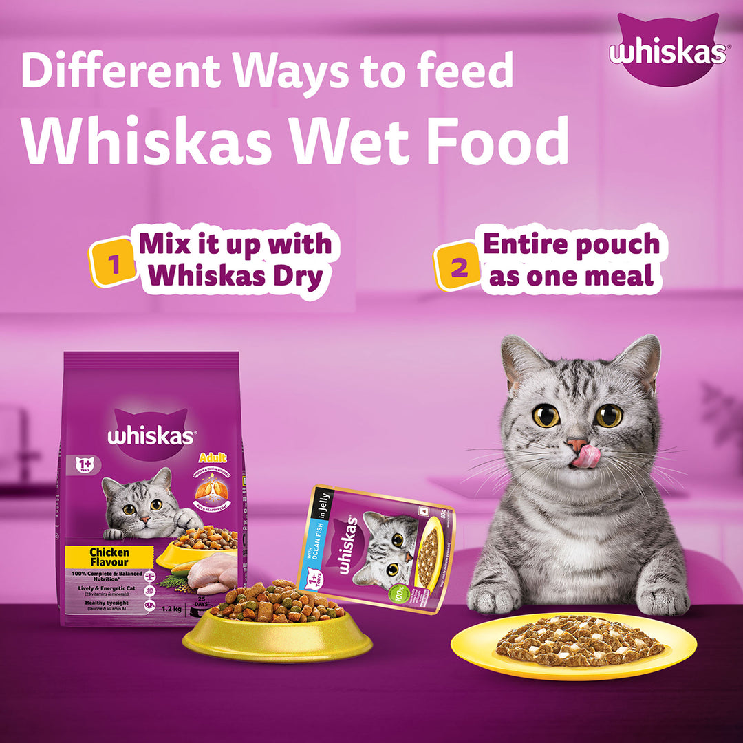 Whiskas Adult Ocean Fish Wet Cat Food - 85g