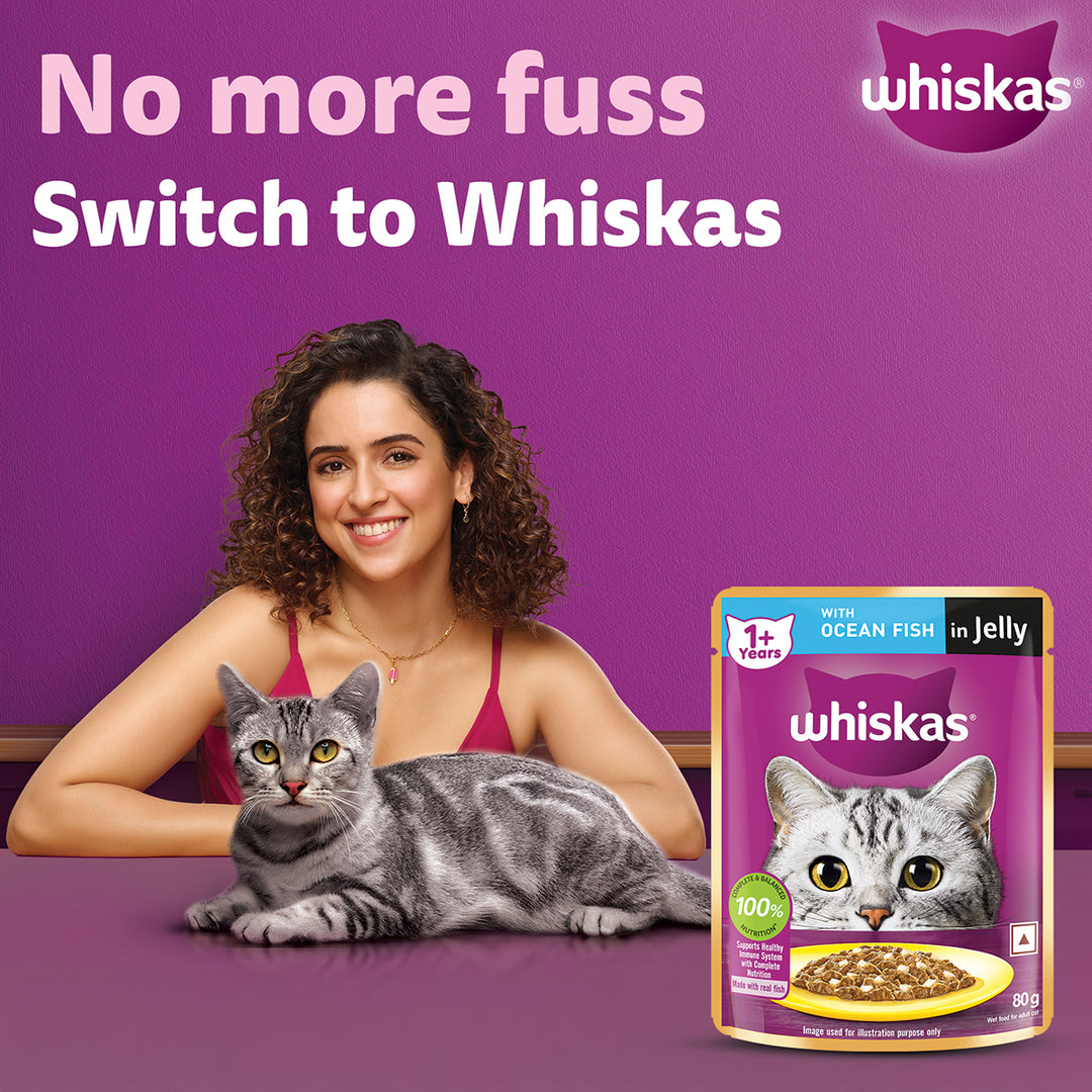 Whiskas Adult Ocean Fish Wet Cat Food - 85g