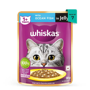 Whiskas Adult Ocean Fish Wet Cat Food 80g pouch available at Zigly