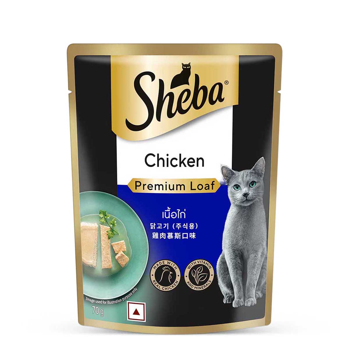 Sheba Rich Premium Chicken Loaf Fine Wet Cat Food - All Breed Adult (+1 Year) - 70g