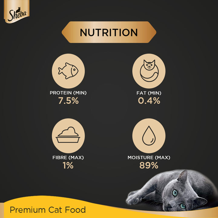 Sheba Rich Premium Tuna Pumpkin & Carrot In Gravy Fine Wet Cat Food - All Breed Adult (+1 Year) - 70g