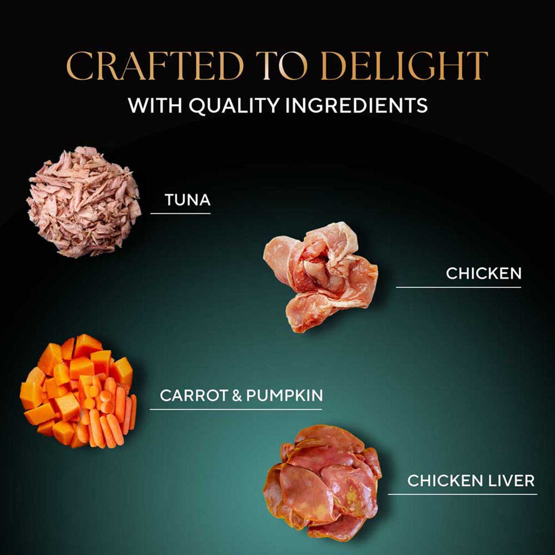 Sheba Rich Premium Tuna Pumpkin & Carrot In Gravy Fine Wet Cat Food - All Breed Adult (+1 Year) - 70g