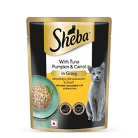 Sheba Rich Premium Tuna Pumpkin & Carrot In Gravy Fine Wet Cat Food - All Breed Adult (+1 Year) - 70g