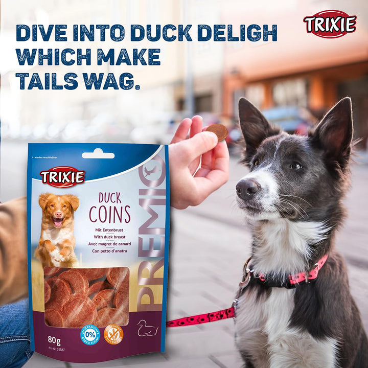 Trixie Premio Duck Coins Dog Treat - 80g