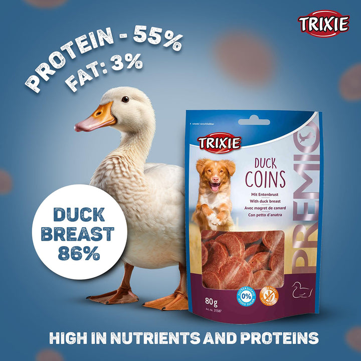 Trixie Premio Duck Coins Dog Treat - 80g