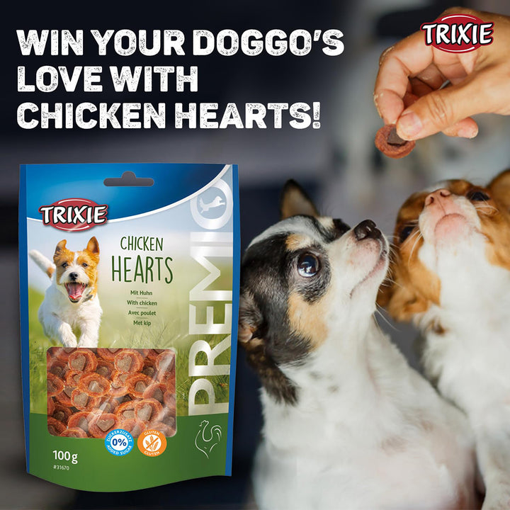 Trixie Premio Chicken Hearts Dog Treat - 100g