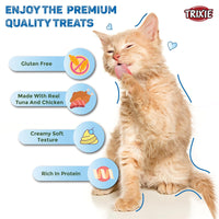 Trixie Creamy Snack With White Fish Cat Treat - 5 × 14g