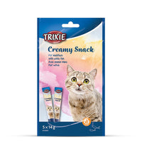 Trixie Creamy Snack With White Fish Cat Treat - 5 × 14g