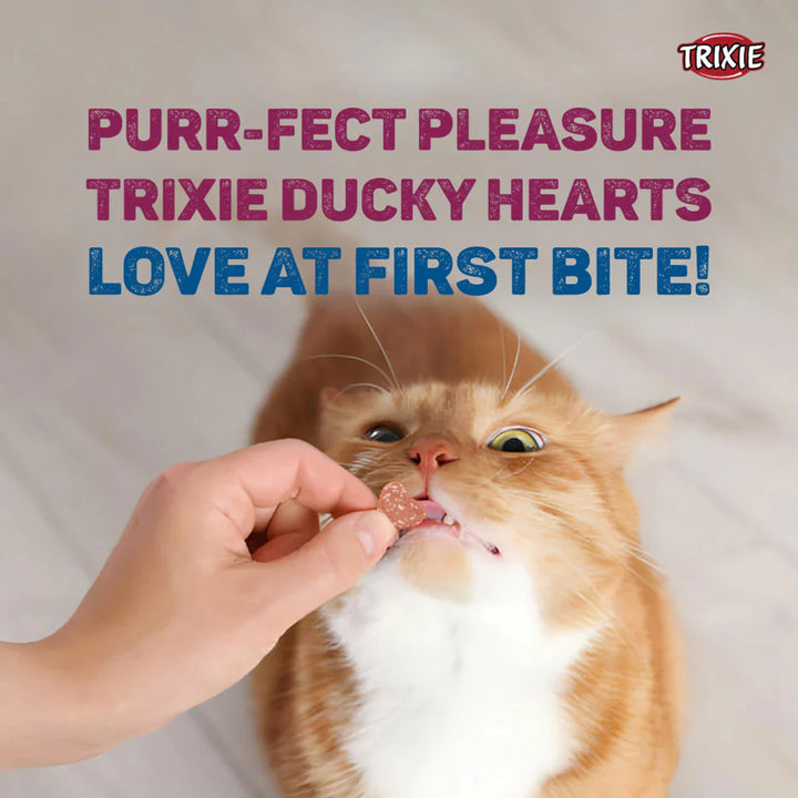 Trixie Premio Ducky Hearts Cat Treat - 50g