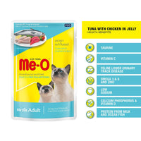 Me-O Tuna with Chicken in Jelly Wet Cat Food - All Breed Adult - 80g