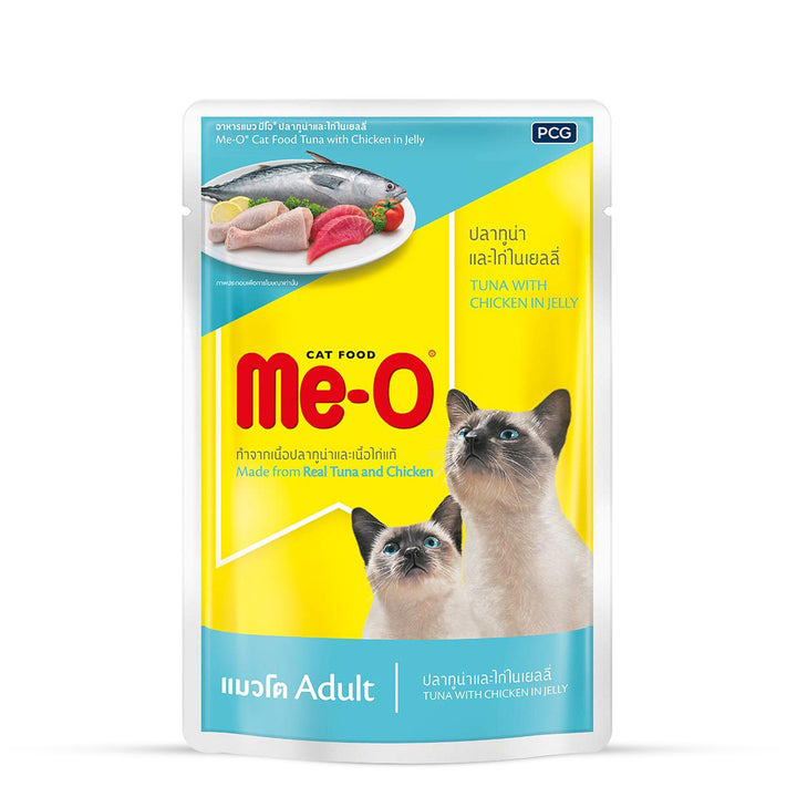 Me-O Tuna with Chicken in Jelly Wet Cat Food - All Breed Adult - 80g