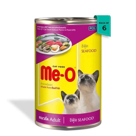 Me-O Seafood Flavour Canned Wet Cat Food - All Breed Adult - 400g - Zigly
