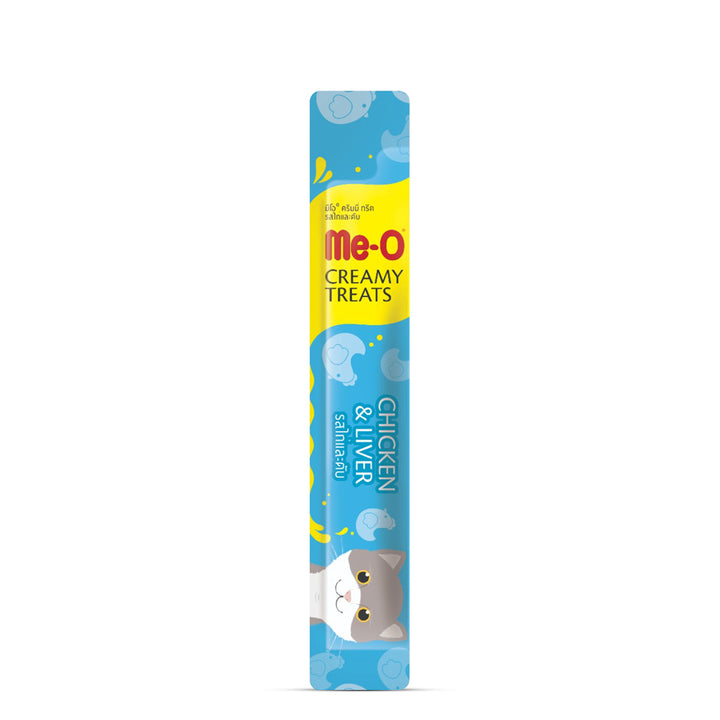 Me-O Chicken & Liver Creamy Cat Treat - 15g (Pack Of 4)
