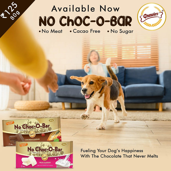 Gnawlers No Choc-O-Bar Chicken flavour Dog Treat - 80g