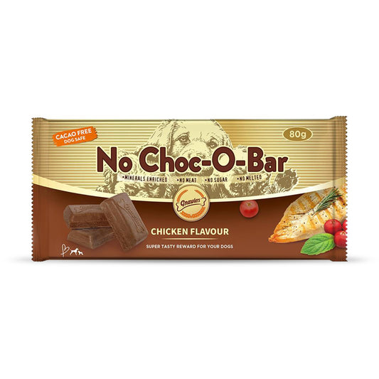 Gnawlers No Choc-O-Bar Chicken flavour Dog Treat - 80g