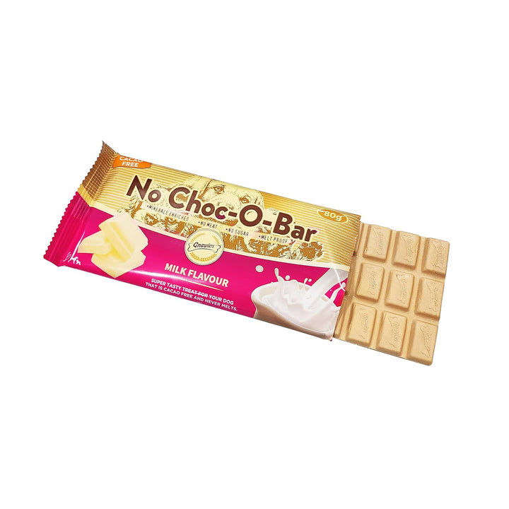 Gnawlers No Choc-O-Bar Milk Flavour Dog Treat – 80g