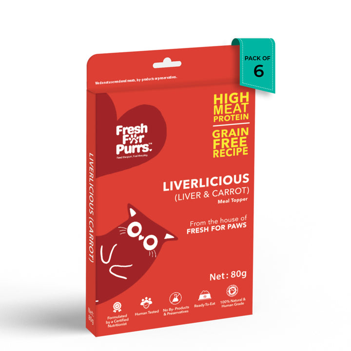 Fresh For Purr Liverlicious ( Carrot ) Cat Food Topper - All Breed Adult - 80g