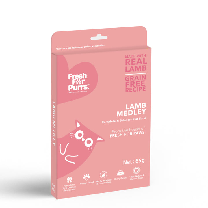 Fresh For Purr Lamb Medley Wet Cat Food - All Breed and Life Stages - 85g