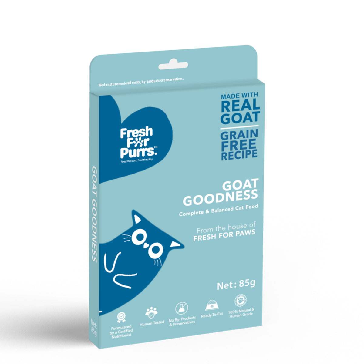 Fresh For Purr Goat Goodness Wet Cat Food - All Breed Adult - 85g