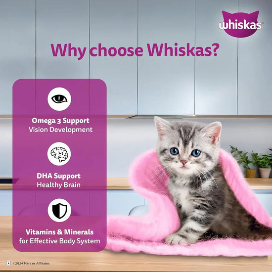 Whiskas Tasty Mix Chicken Tuna with Sweet Potato Kitten Wet Cat Food - 70g - Zigly