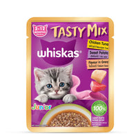 Whiskas Tasty Mix Chicken Tuna with Sweet Potato Kitten Wet Cat Food - 70g