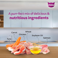 Whiskas Tasty Mix Seafood Cocktail Carrot Gravy Kitten Wet Cat Food - 70g