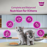 Whiskas Tasty Mix Seafood Cocktail Carrot Gravy Kitten Wet Cat Food - 70g