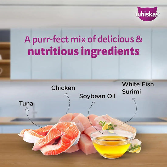 Whiskas Tuna & White Fish Flavour Adult (1+ Years) Wet Cat Food - 70g - Zigly