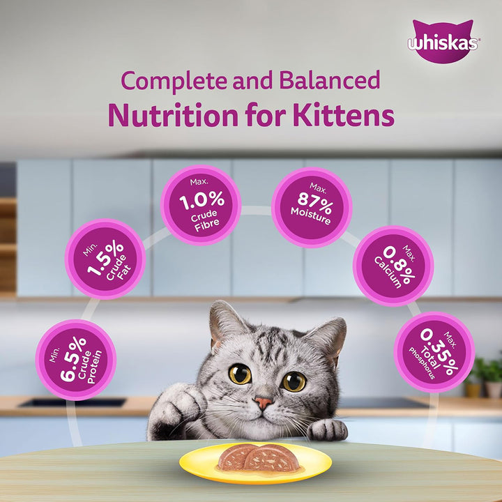 Whiskas Tuna & White Fish Flavour Adult (1+ Years) Wet Cat Food - 70g