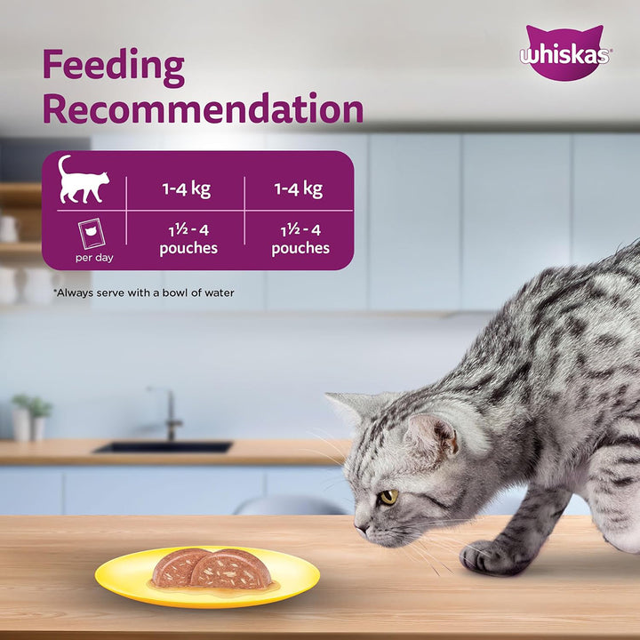 Whiskas Tuna & White Fish Flavour Adult (1+ Years) Wet Cat Food - 70g