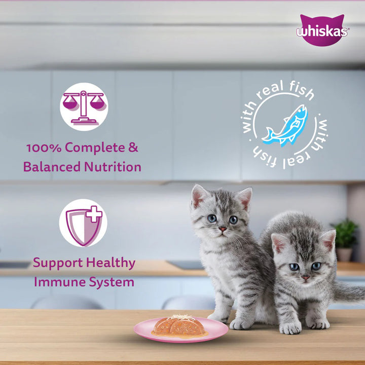 Whiskas Junior Mackerel Flavour Kitten (2-12 Months) Wet Cat Food - 70g