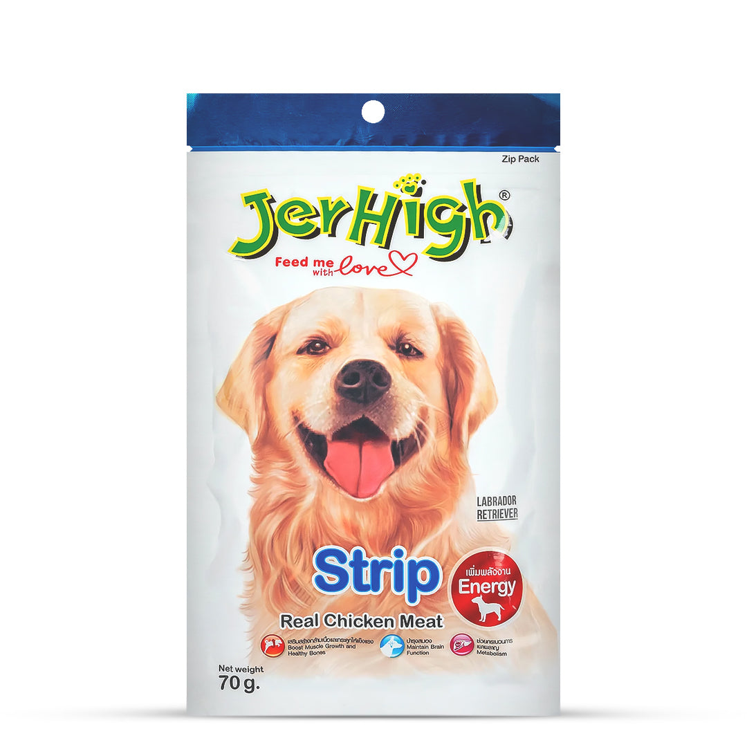 JerHigh Strip Dog Meaty Treat with Real Chicken - 70g