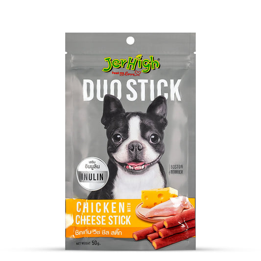 JerHigh Duo Stick Chicken with Cheese Dog Meaty Treat - 50g